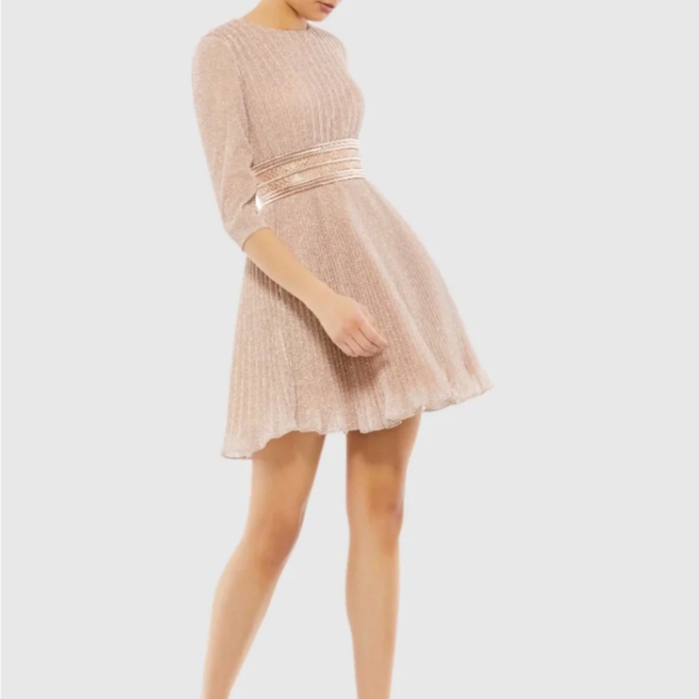 Elegant Beige A-Line Dress MAC DUGGAL
